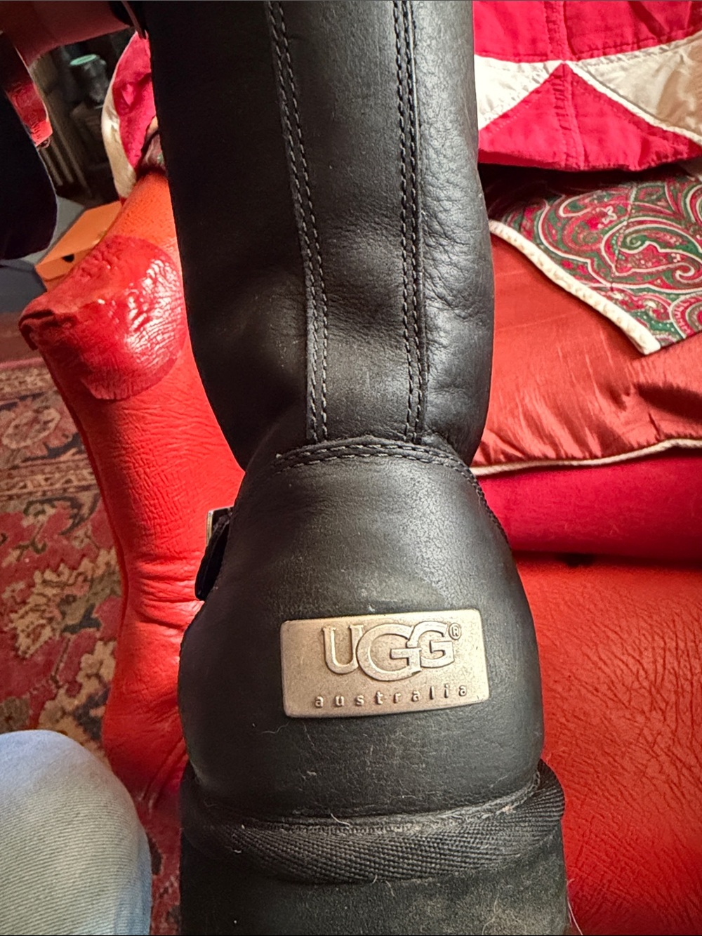 UGG Australia Black Sutter 5678 Leather Buckle Boot - Picture 9 of 9